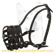 Basket Leather Muzzle for Medium Dog Basket Leather Muzzle for Medium Dog